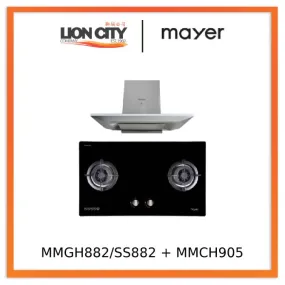Mayer MMGH882/SS882 Built-In Gas Hob 2 Burners   MMCH905 90cm Chimney Hood