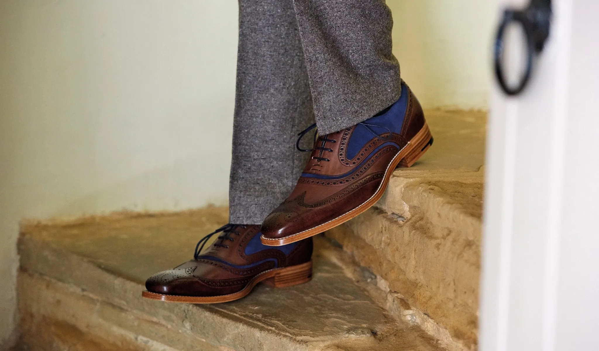 Mcclean - Rosewood Calf / Navy Suede