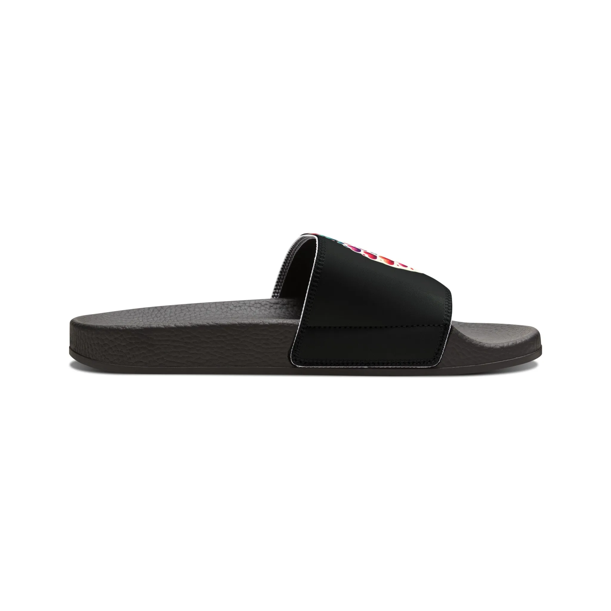My Papa Loves Me Slide Sandals (Black)
