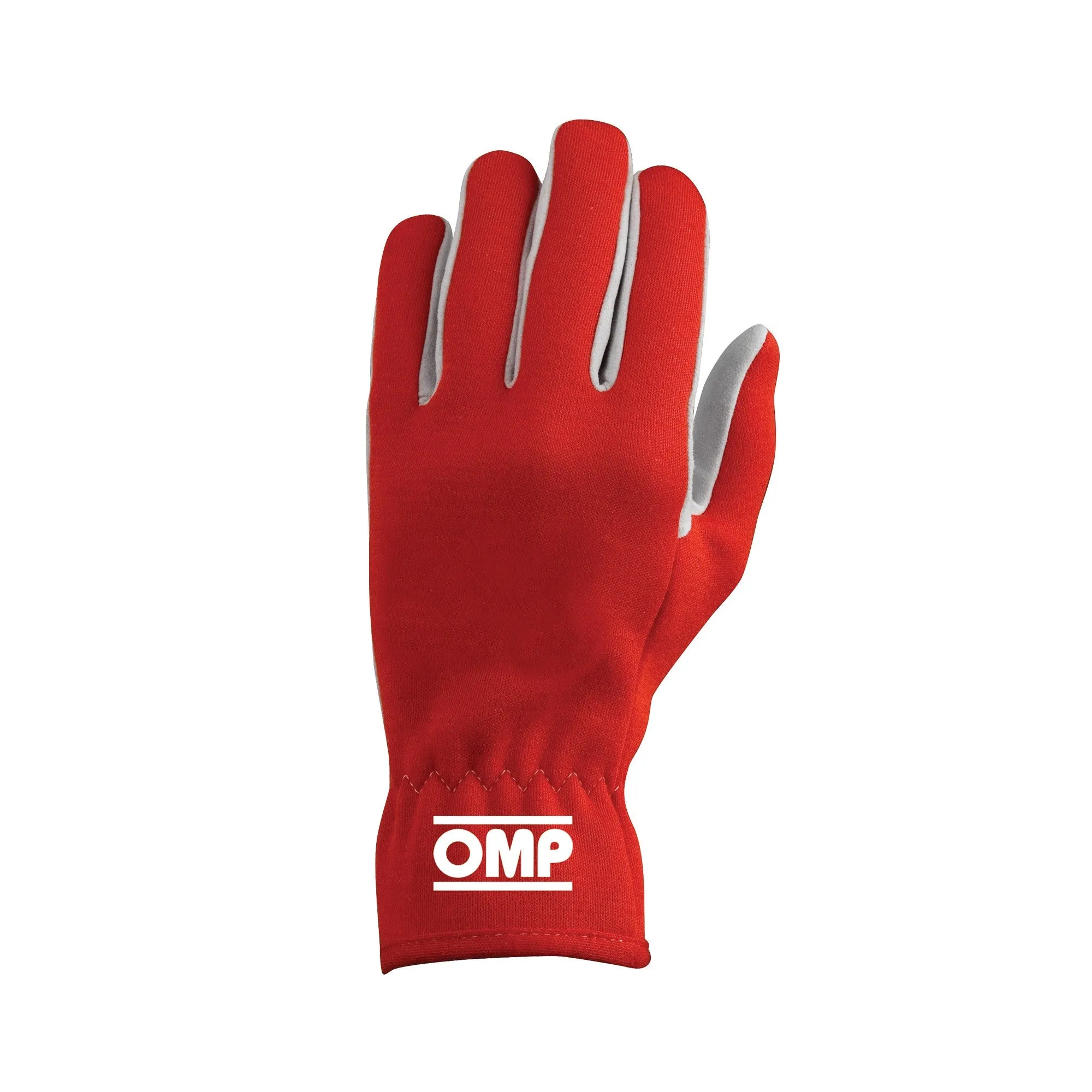 OMP New Rally Short Suede Leather Gloves [Unpadded] Black / Red / Blue