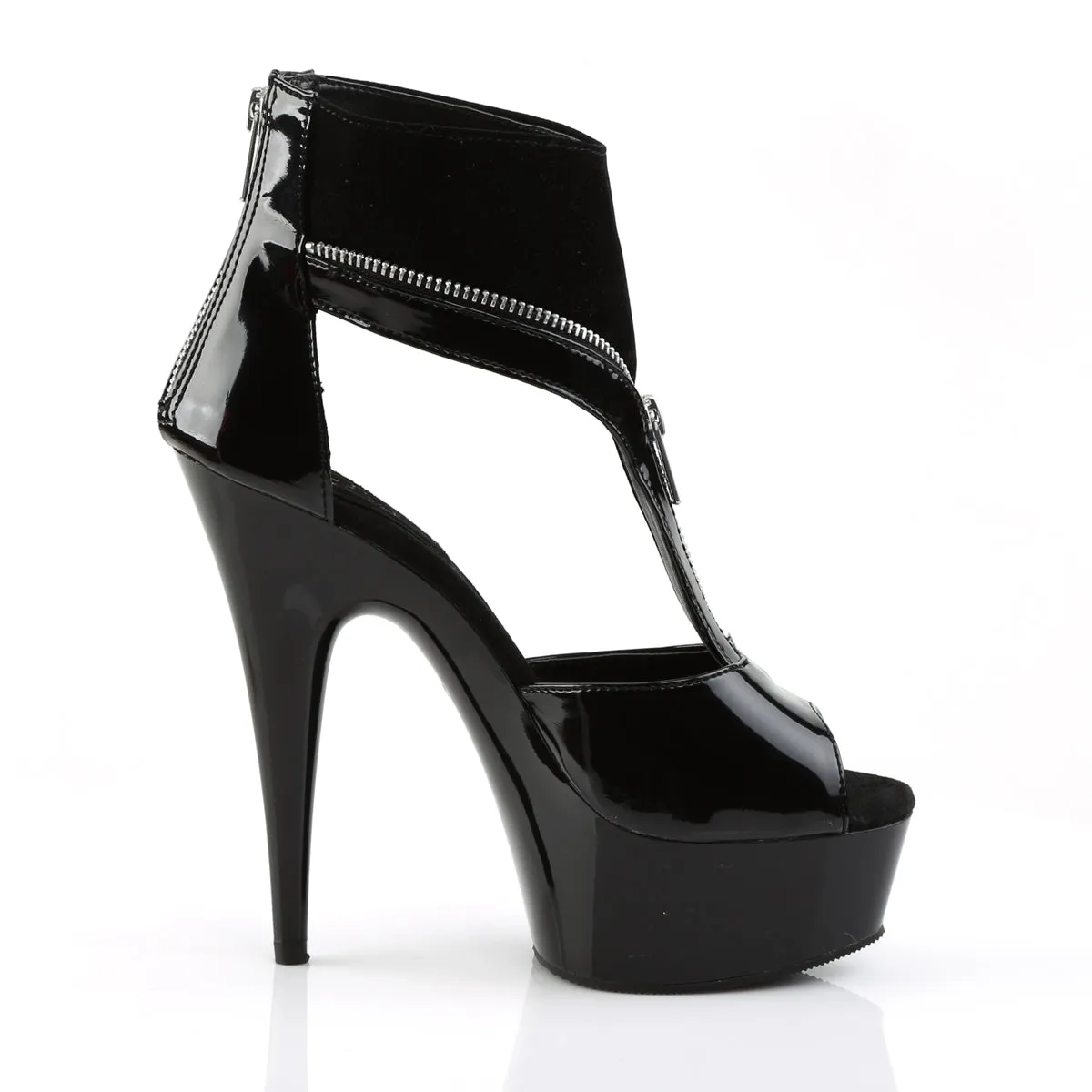 Peep Toe T-Strap Stilettos