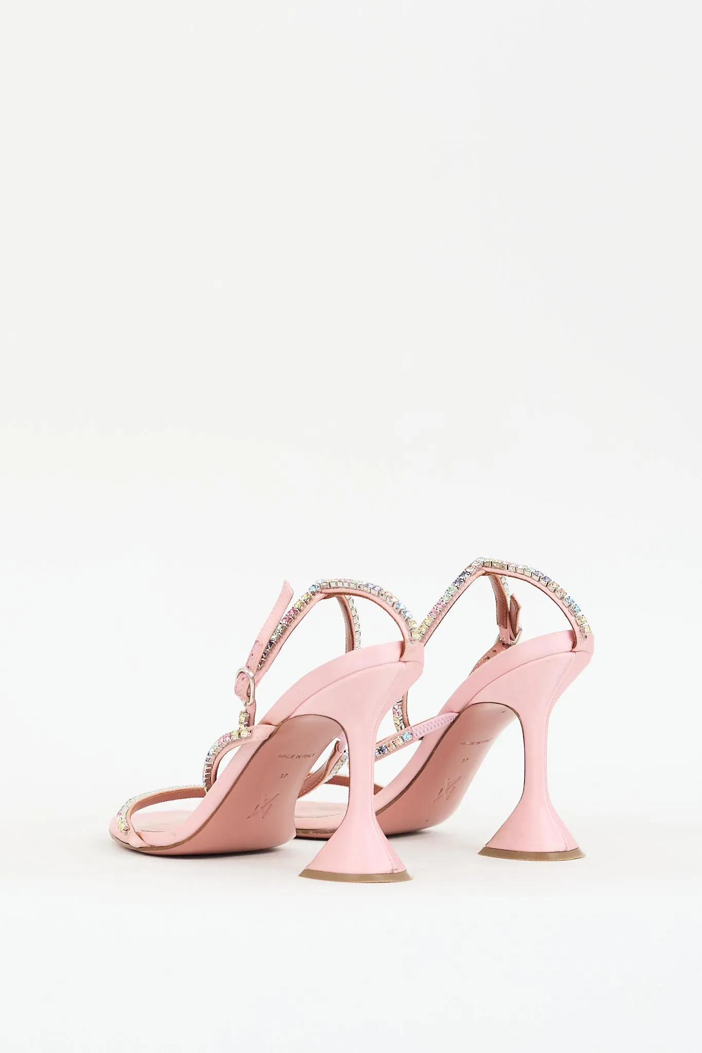 Pink Satin Embellished Gilda Heel
