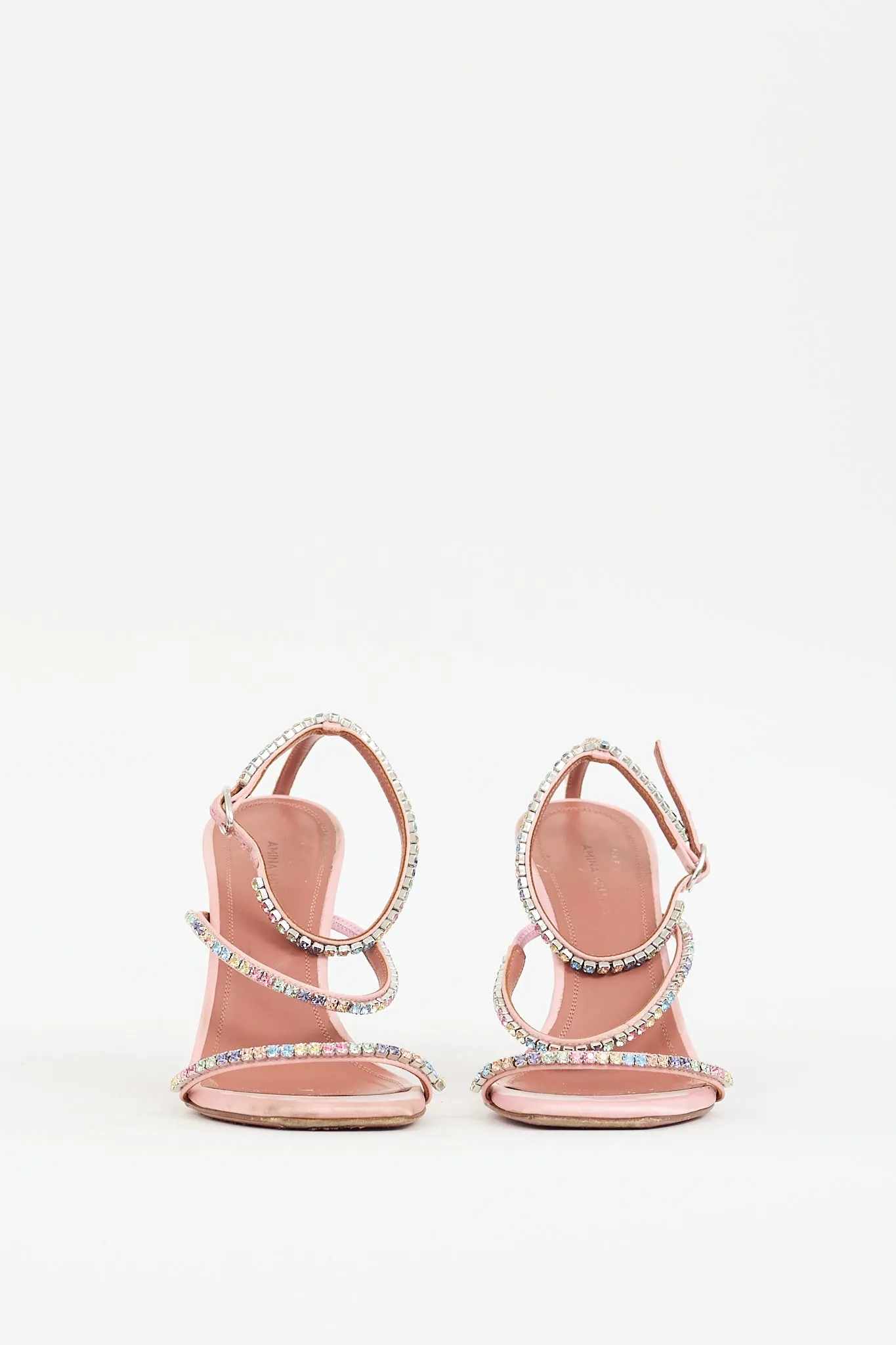 Pink Satin Embellished Gilda Heel