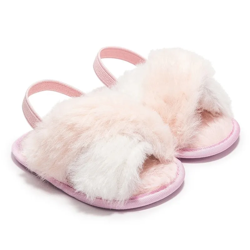 Plush Fluffy Sandals - Multiple Colors Available