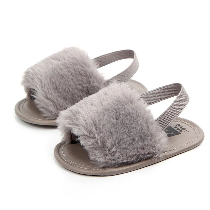 Plush Fluffy Sandals - Multiple Colors Available