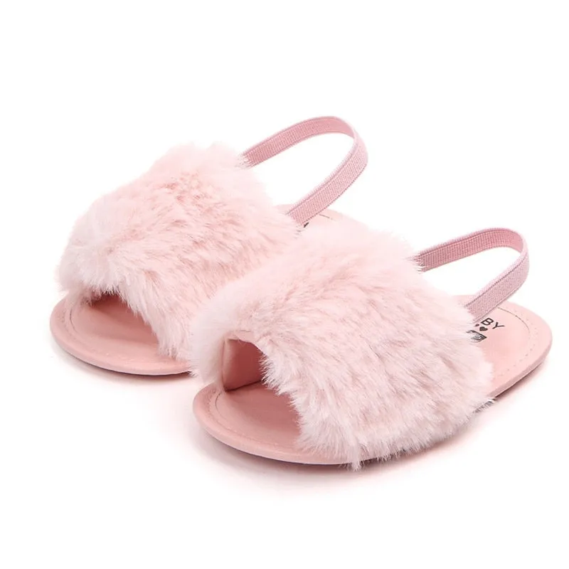 Plush Fluffy Sandals - Multiple Colors Available
