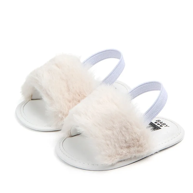 Plush Fluffy Sandals - Multiple Colors Available
