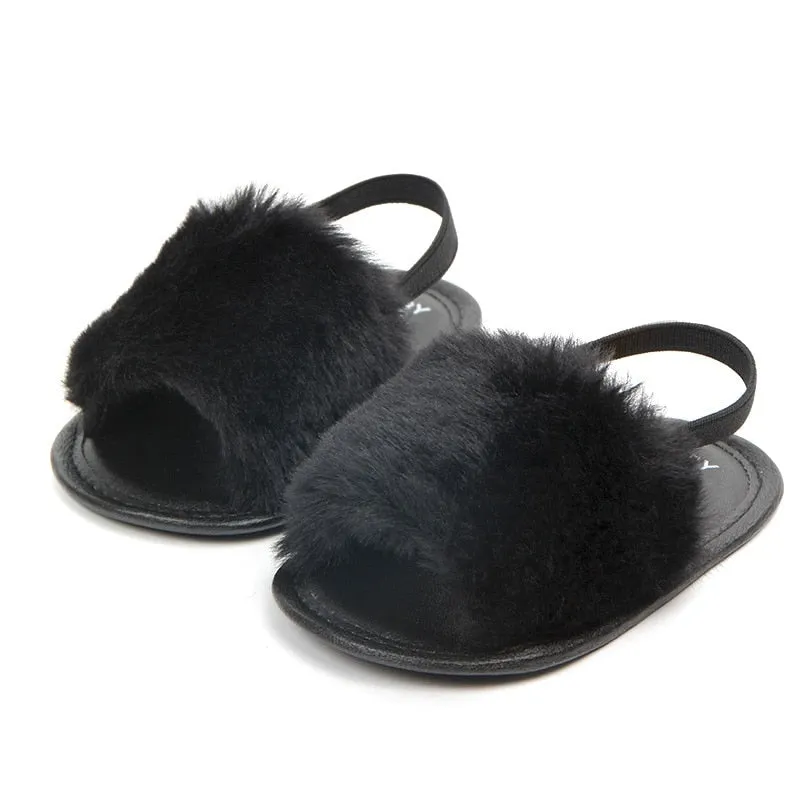 Plush Fluffy Sandals - Multiple Colors Available