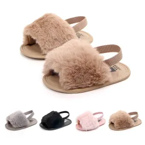 Plush Fluffy Sandals - Multiple Colors Available