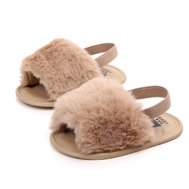 Plush Fluffy Sandals - Multiple Colors Available