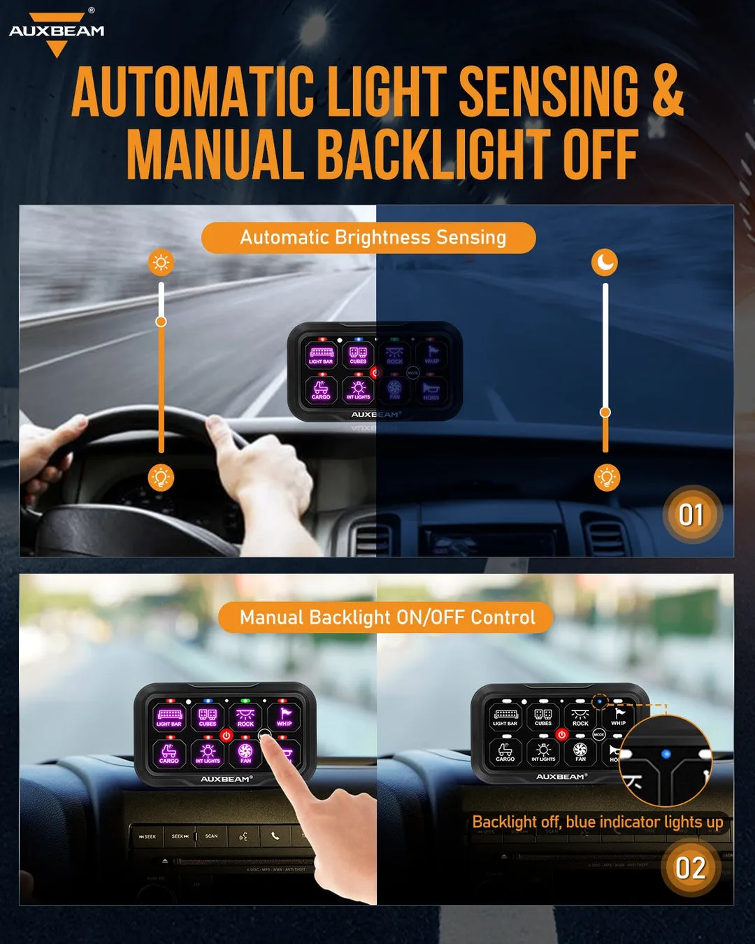 RC Series RA/RB 84 Switch Panel with Remote Control - One Sided Outlet