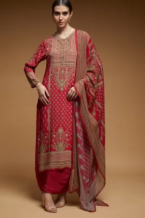 Red Color Suit Set