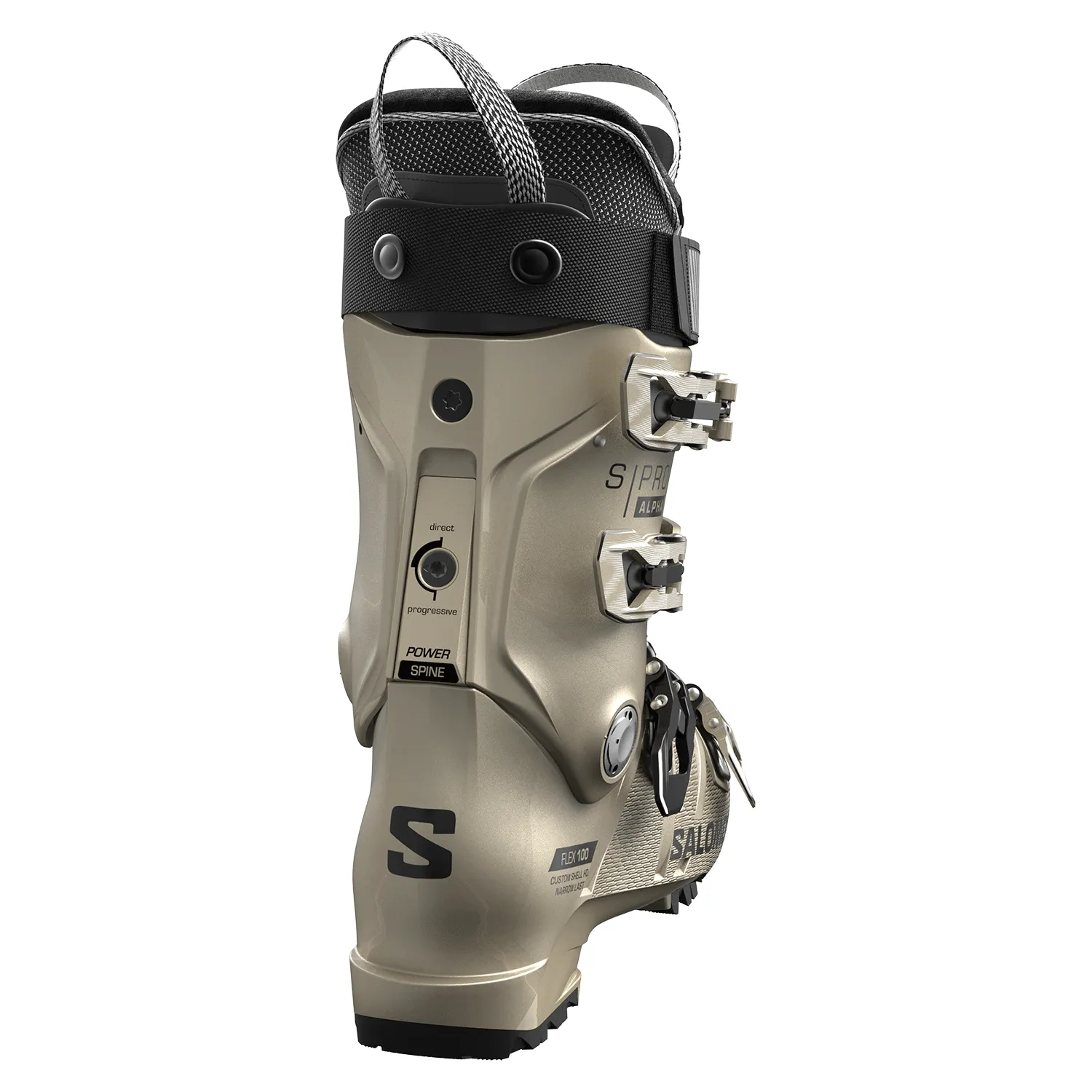 Salomon Women's S/Pro Alpha 100 GW Ski Boot 2025 Light Bronze Metallic/Black