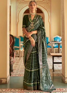 Silk Designer Printed Saree with Stitched Blouse