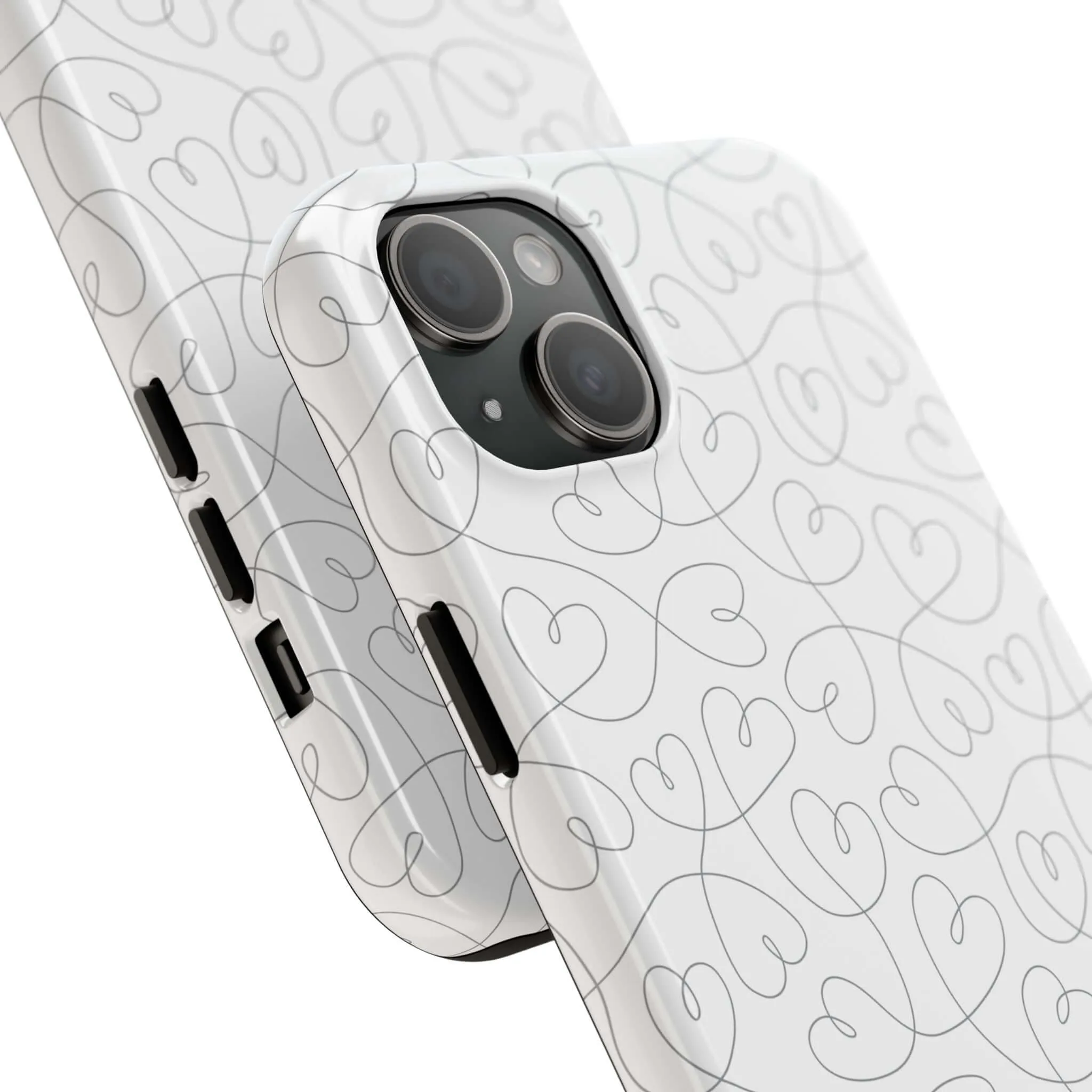 Silver Hearts Romance | Abstract Hearts Case