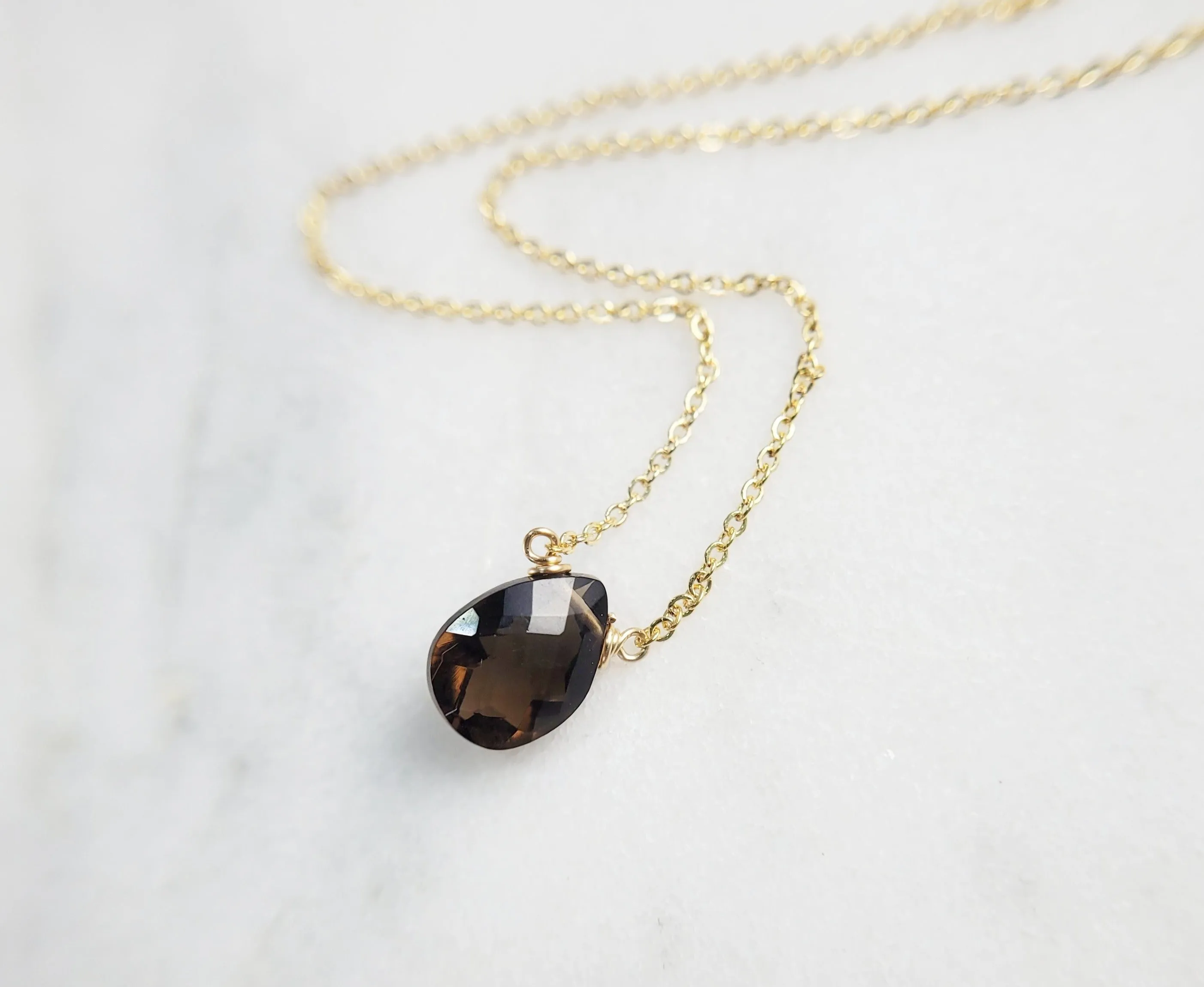 Smoky Quartz Pendant Necklace