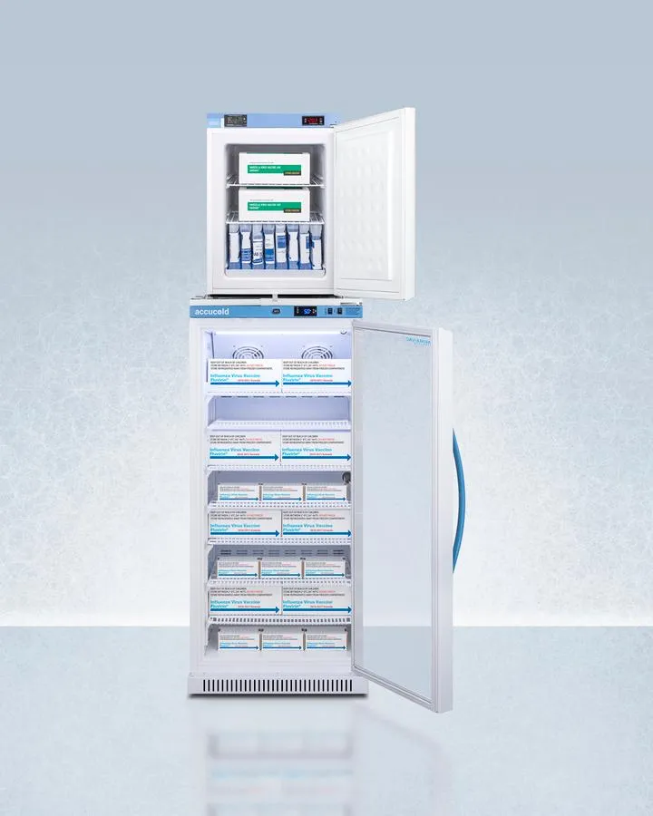 Summit ARG8PVFS30LSTACKMED2 24" Wide All-refrigerator/all-freezer Combination