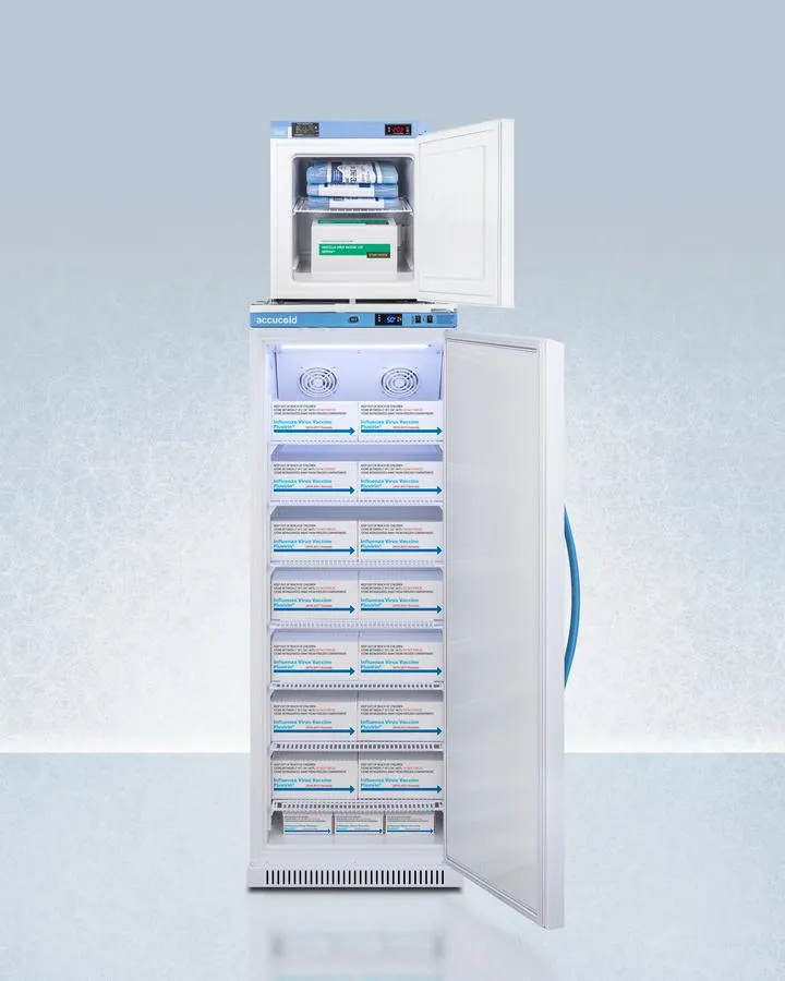 Summit ARS12PVFS24LSTACKMED2 24" Wide All-refrigerator/all-freezer Combination