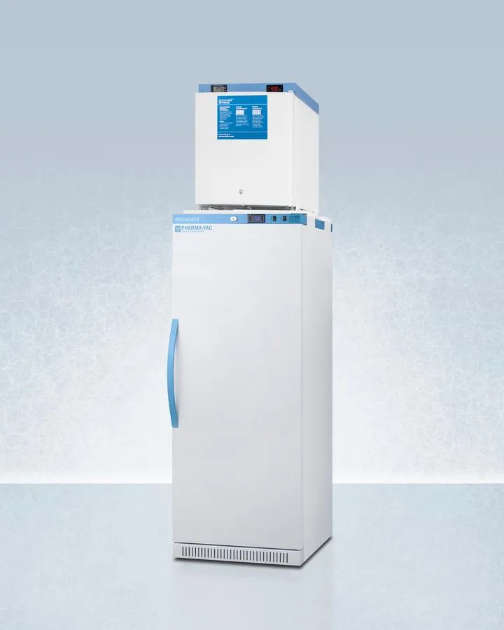 Summit ARS12PVFS24LSTACKMED2 24" Wide All-refrigerator/all-freezer Combination