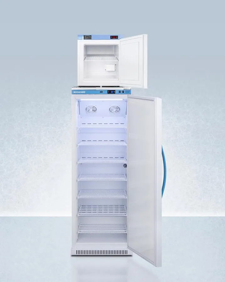 Summit ARS12PVFS24LSTACKMED2 24" Wide All-refrigerator/all-freezer Combination