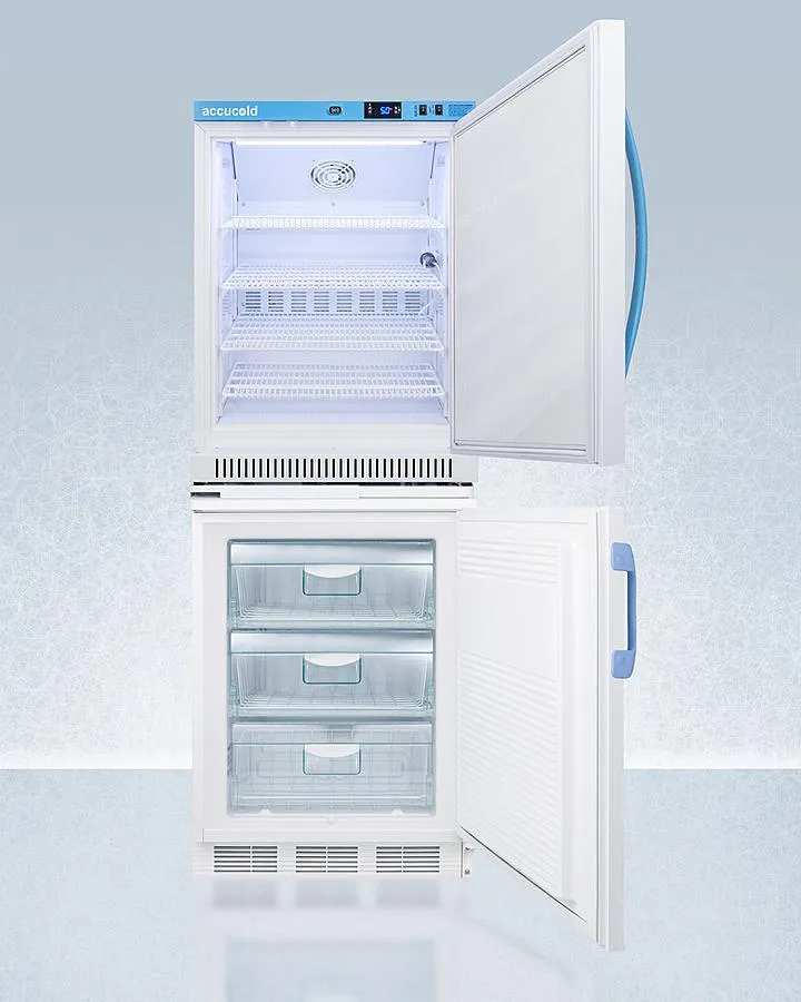 Summit ARS6PVVT65MLSTACKMED2 24" Wide All-refrigerator/all-freezer Combination