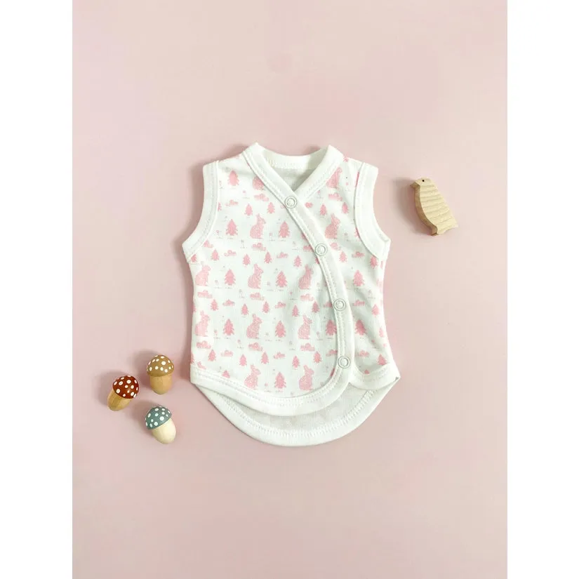 Tiny and Small Organic Cotton Preemie Incubator Vest - Bunny Meadow