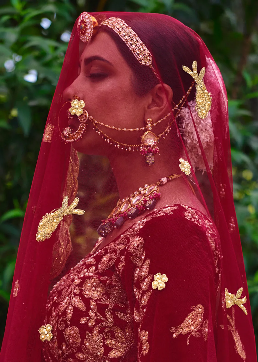 Velvet Dazzling Maroon Stone Cording Bridal Style Lehenga Choli