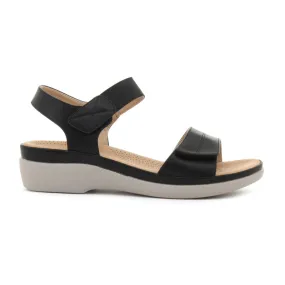 Womens Caroline Velcro Sandal Black