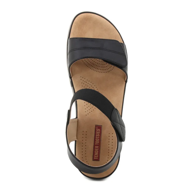Womens Caroline Velcro Sandal Black