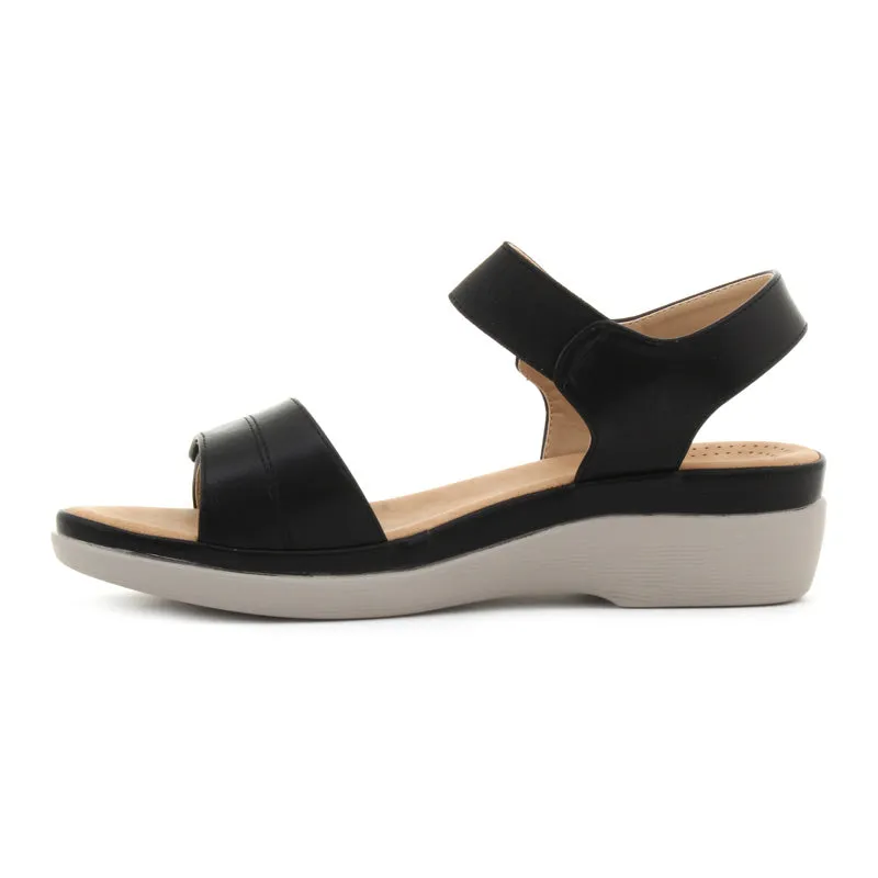 Womens Caroline Velcro Sandal Black