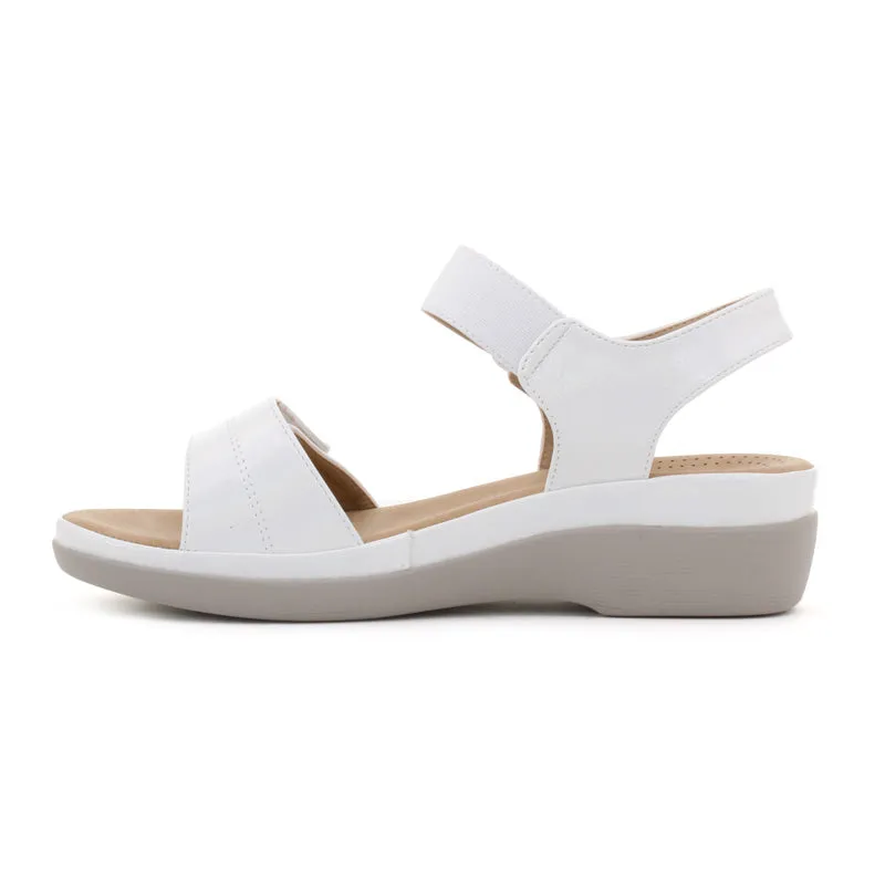 Womens Caroline Velcro Sandal White