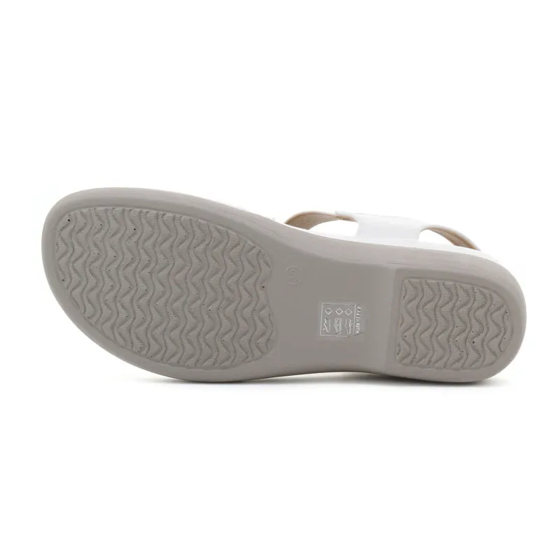 Womens Caroline Velcro Sandal White