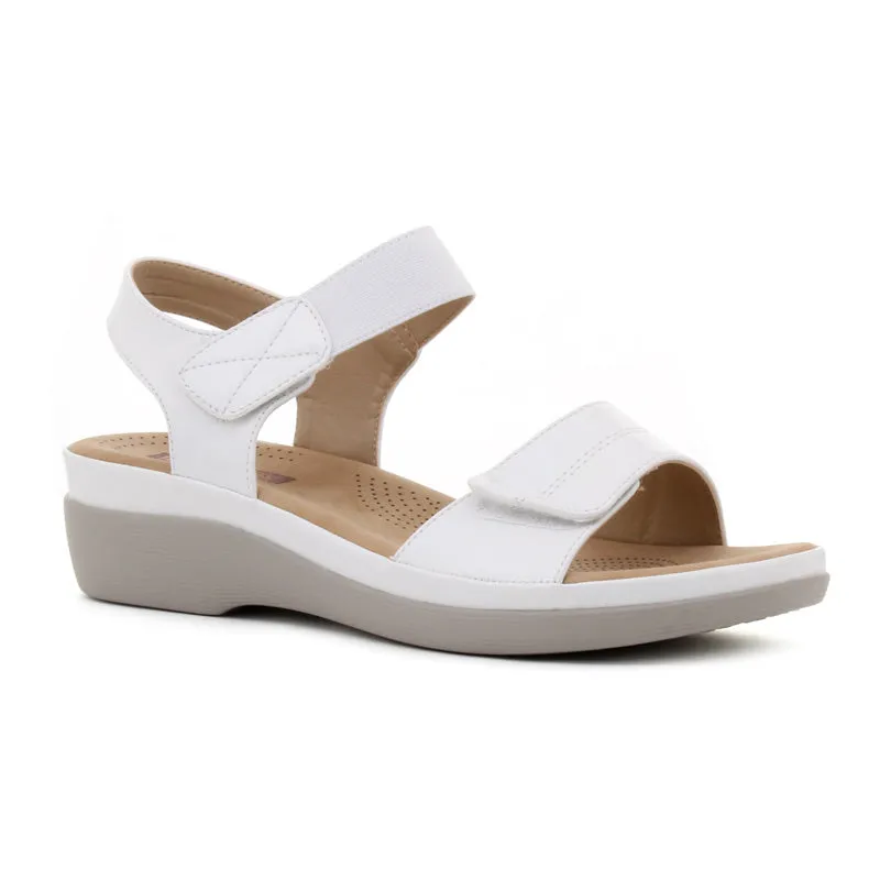 Womens Caroline Velcro Sandal White