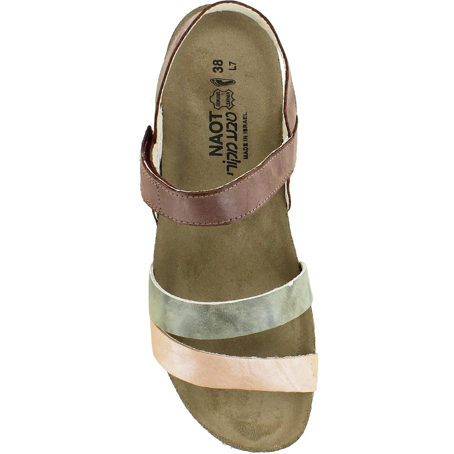 Women's Naot Kayla Plum/Beige/Nude Leather