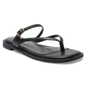 Zen Thongs in Black Smooth