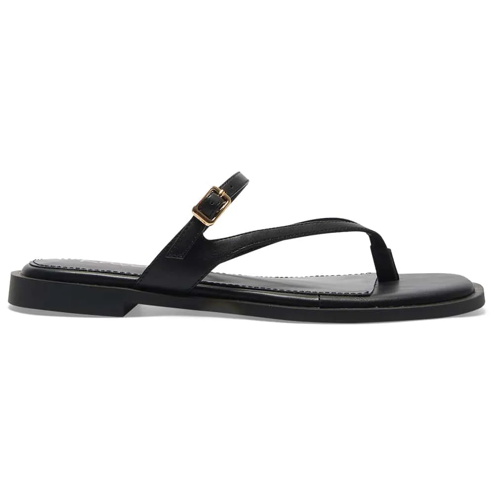 Zen Thongs in Black Smooth